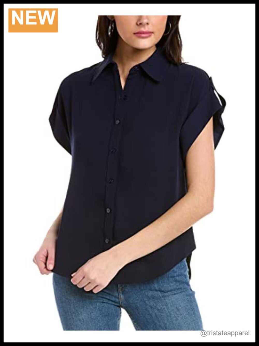 Trina Turk Simpatico Button Down Short Sleeve Blouse